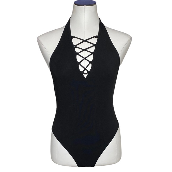 Victoria’s Secret Lace Up Halter Bodysuit - Picture 3 of 10
